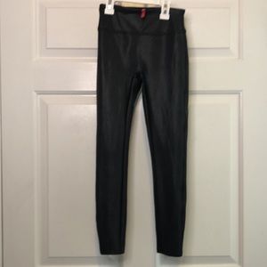 Girls SPANX Faux Leather Leggings size Small